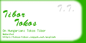 tibor tokos business card